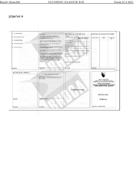43 - JP NIO SluÅ¾beni list Bosne i Hercegovine