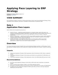 Pace Layered Strategy