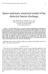 Quasi-stationary numerical model of the dielectric barrier discharge