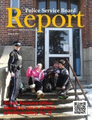 Police Service Board Report - City of Quinte West