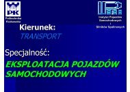 eksploatacja pojazdów samochodowych - Politechnika Krakowska