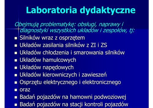 eksploatacja pojazdów samochodowych - Politechnika Krakowska