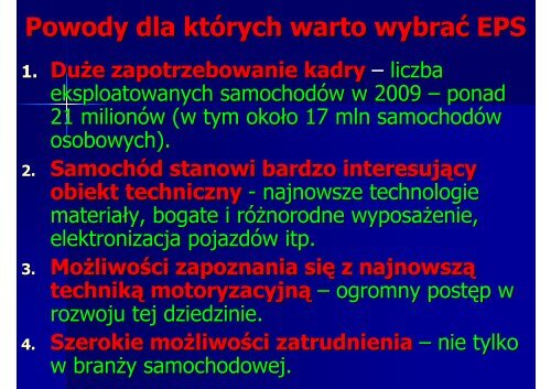 eksploatacja pojazdów samochodowych - Politechnika Krakowska