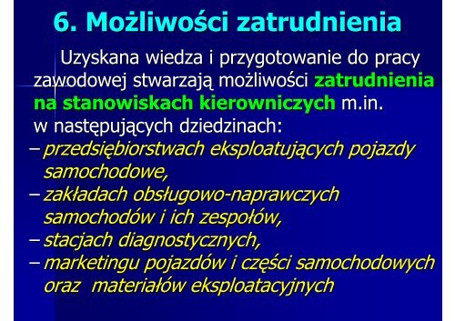 eksploatacja pojazdów samochodowych - Politechnika Krakowska