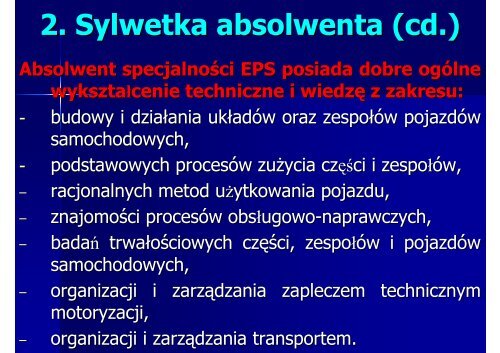 eksploatacja pojazdów samochodowych - Politechnika Krakowska