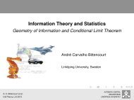 Geometry of Information and Conditional Limit Theorem - LinkÃ¶ping ...