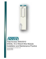 Total Access 3000/3010 SHDSL-16 2-Wire/4-Wire Module ...