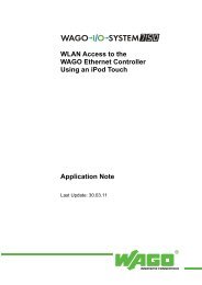 Remote access to the WAGO Ethernet controller/coupler using an ...