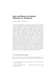 Kant and Maria von Herbert - Cambridge Journals - Cambridge ...