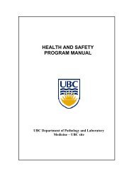 your health and safety program manual - Pathology and Laboratory