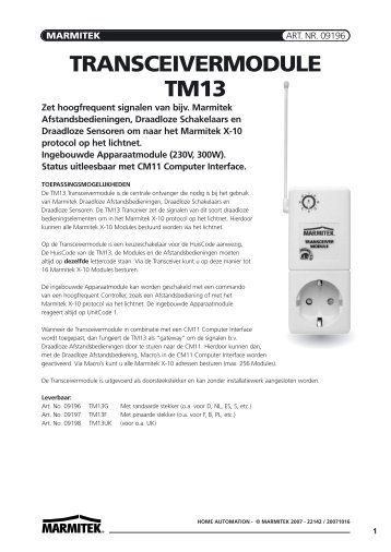 TRANSCEIVERMODULE TM13 - De Beveiligingswinkel