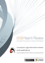 2009 Year In Review - Australasian Legal Information Institute