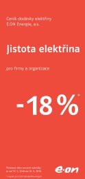 CenÃ­k produktu Jistota elektÅina - E.ON