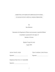 Removing contaminants from silicon wafers - Brigham Young ...