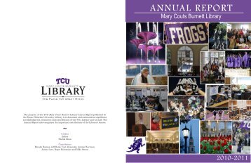 ANNUAL REPORT - TCU Library - Texas Christian University