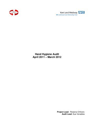 Hand Hygiene Audit April 2011 â March 2012 - Kent and Medway ...