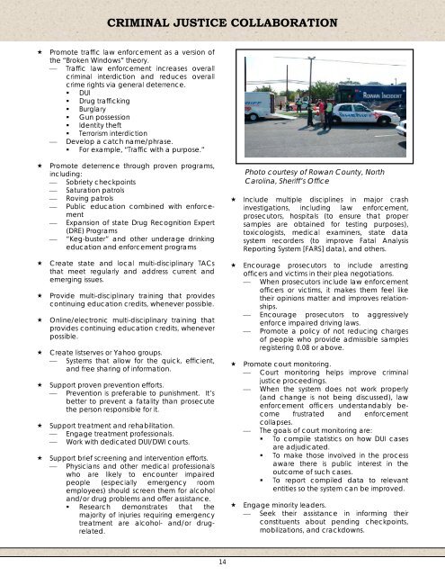 Impaired Driving Subcommittee Impaired Driving Guidebook - NHTSA