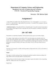 Assignment 3 - Bangladesh University of Engineering and Technology