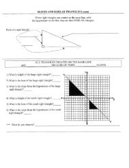SLOPES AND SIMILAR TRIANGLES Lesson - Van Ripers Math Class