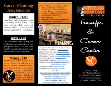 Career Planning Assessments - Ventura College