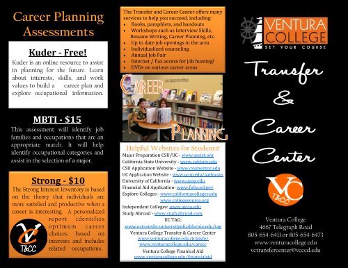 Career Planning Assessments - Ventura College