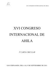 XVI CONGRESO INTERNACIONAL DE AHILA