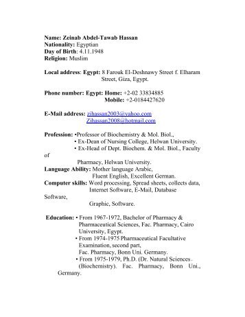 CV for Dr Zeinab.pdf - Helwan University