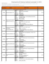 Engineering & Science textbook semester 2, 2012