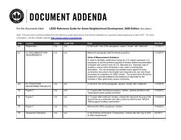 LEED Reference Guide for Green Neighborhood Development ...