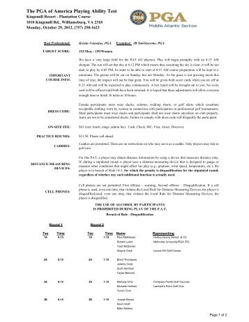 2012 Kingsmill Pairings wheader FINAL - PGA Middle Atlantic