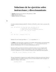 Soluciones de los ejercicios sobre instrucciones y direccionamiento