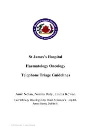 Telephone Triage Guidelines - St. James's Hospital
