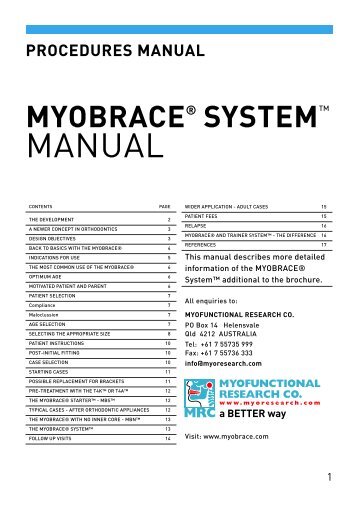 myobraceÂ® system - Myofunctional Research Co.