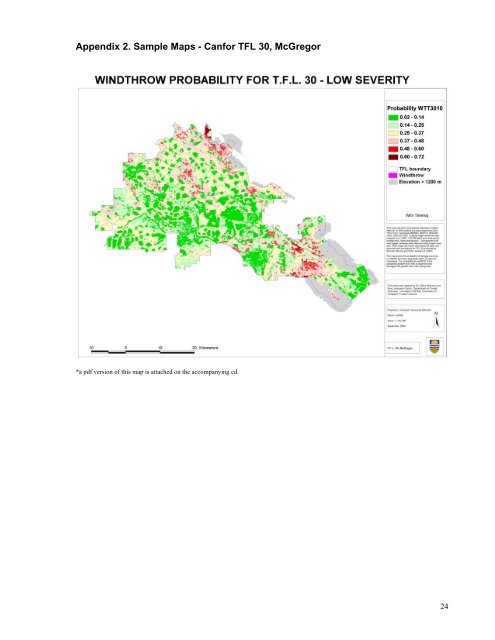 Windthrow Hazard Mapping using GIS, Canadian Forest Products ...