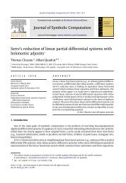 Serreâs reduction of linear partial differential systems with ...