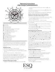 Operating Instructions ESQ FUSION CHRONOGRAPH - Movado