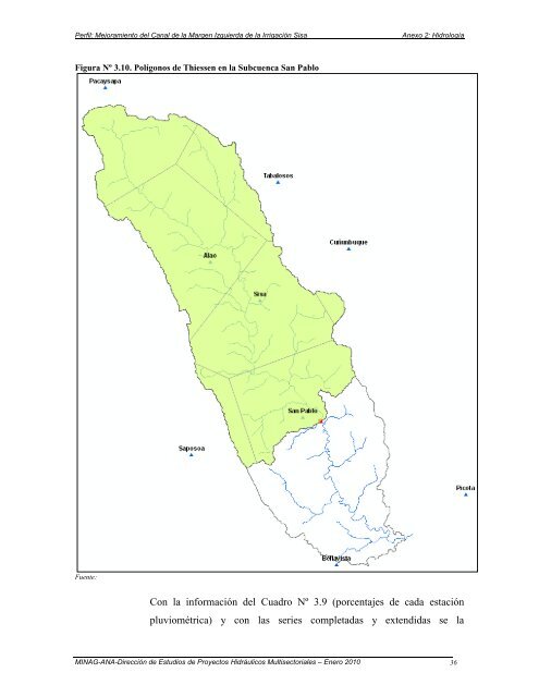 Mejoramiento del canal de la margen izquierda de la irrigaciÃ³n Sisa