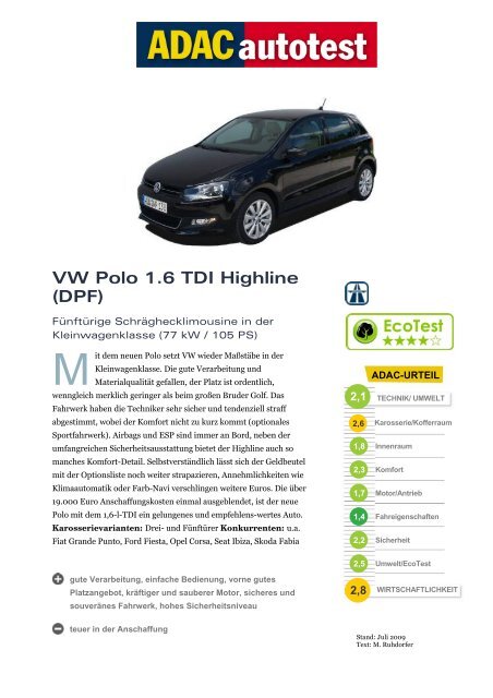 Blog-Eintrag noch zwei bilder vom innenraum zum Auto VW Polo 6n
