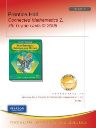 Connected Mathematics 2, 7th Grade Units - Pearson