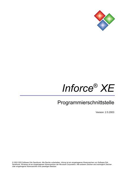 Inforce Programmierschnittstelle