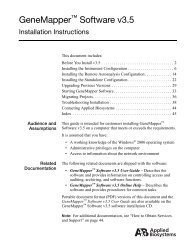 GeneMapper™ Software v3.5 Installation Instructions