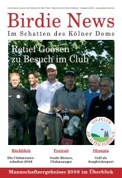 Retief Goosen zu Besuch im Club Retief Goosen zu Besuch im Club