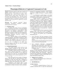 Phonological Behavior of Aspirated Consonants in Urdu