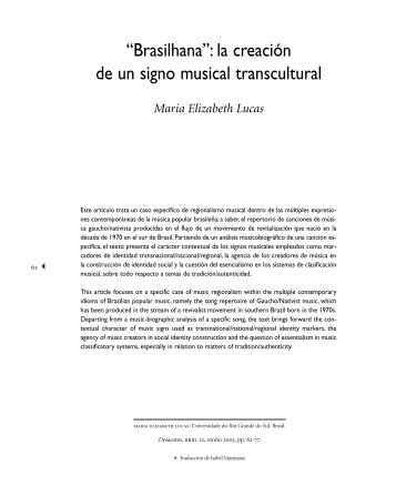 la creación de un signo musical transcultural Maria ... - Ciesas