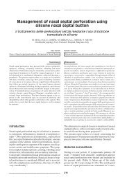 Management of nasal septal perforation using silicone nasal septal ...