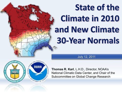 Capitol Hill briefing - National Climatic Data Center - NOAA