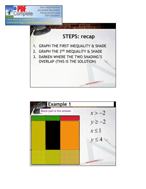 Warm-UP Algebra - Teacherpage