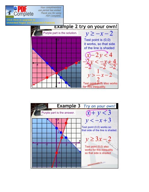 Warm-UP Algebra - Teacherpage