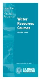 Water resources Courses - UC Davis Extension