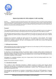Approval procedure for milk analysers in milk recording - ICAR 2012